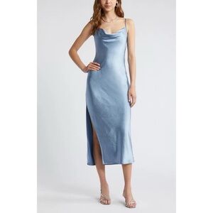 OPEN EDIT Cowl Neck Satin Slipdress 💖NWT💖IN STORES💖